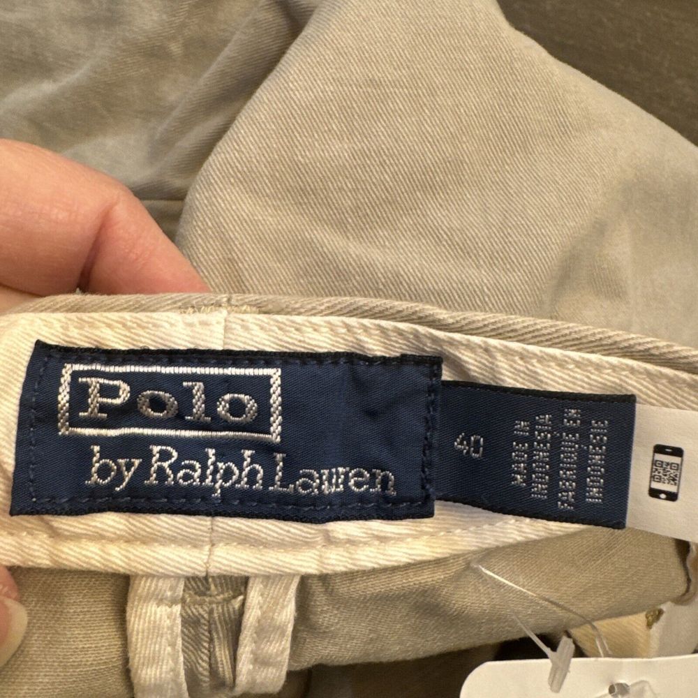 Polo Ralph‎ Lauren Cutoff Frayed Edge Shorts Khaki The Burroughs Chino Size 40 - Picture 5 of 11